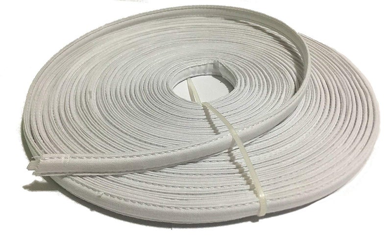 item4ever Cotton Covered Poly Polyester Boning 1/4" - 1/2" Polypropylene 12 Yard (White) - Image 1